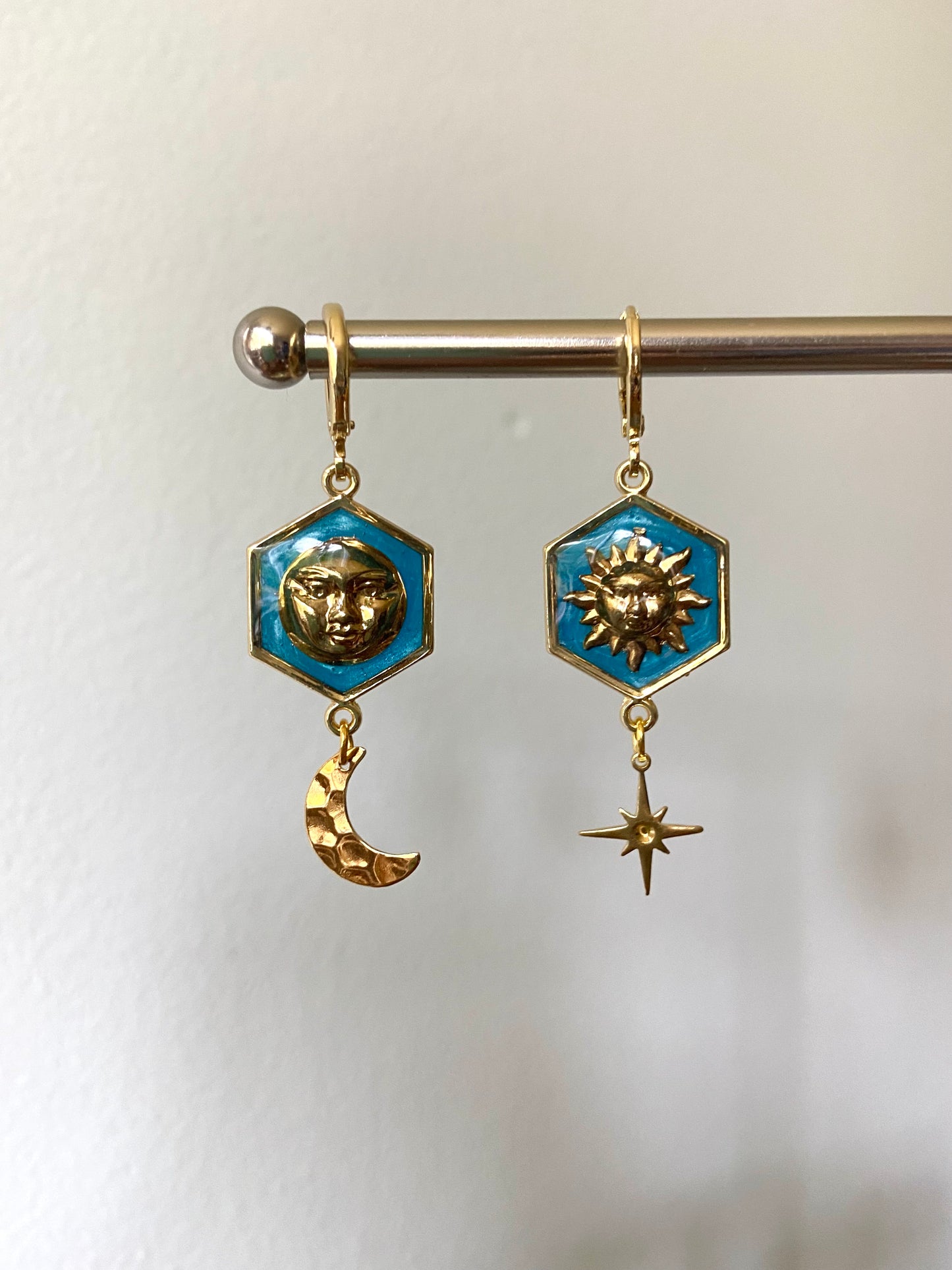 Celestial Hoops in royal blue