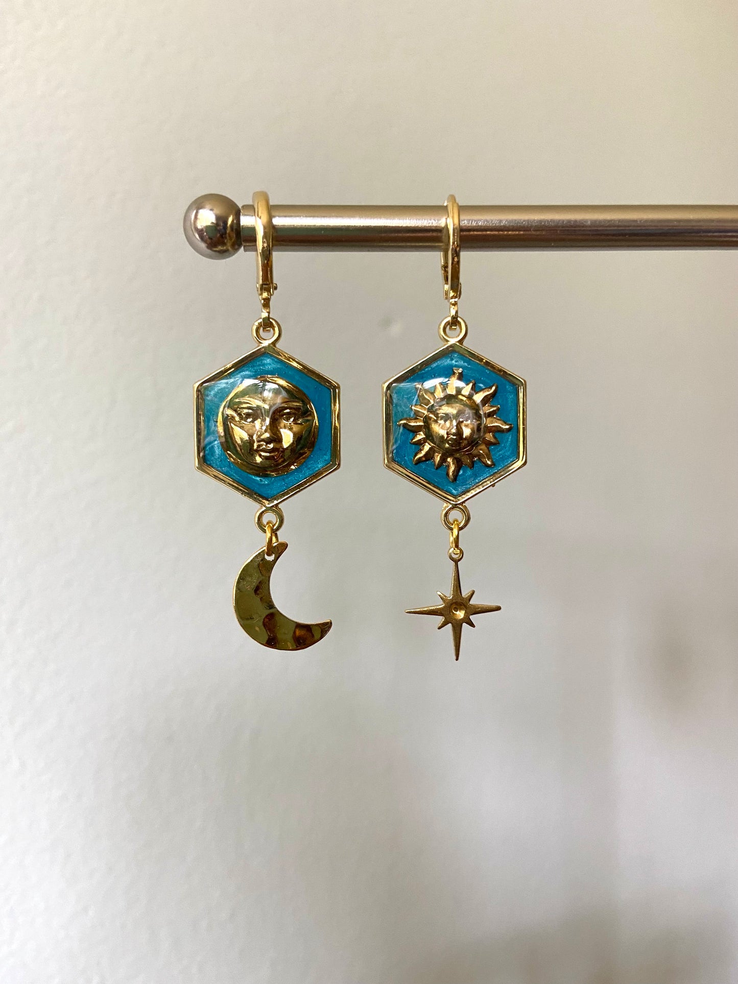 Celestial Hoops in royal blue