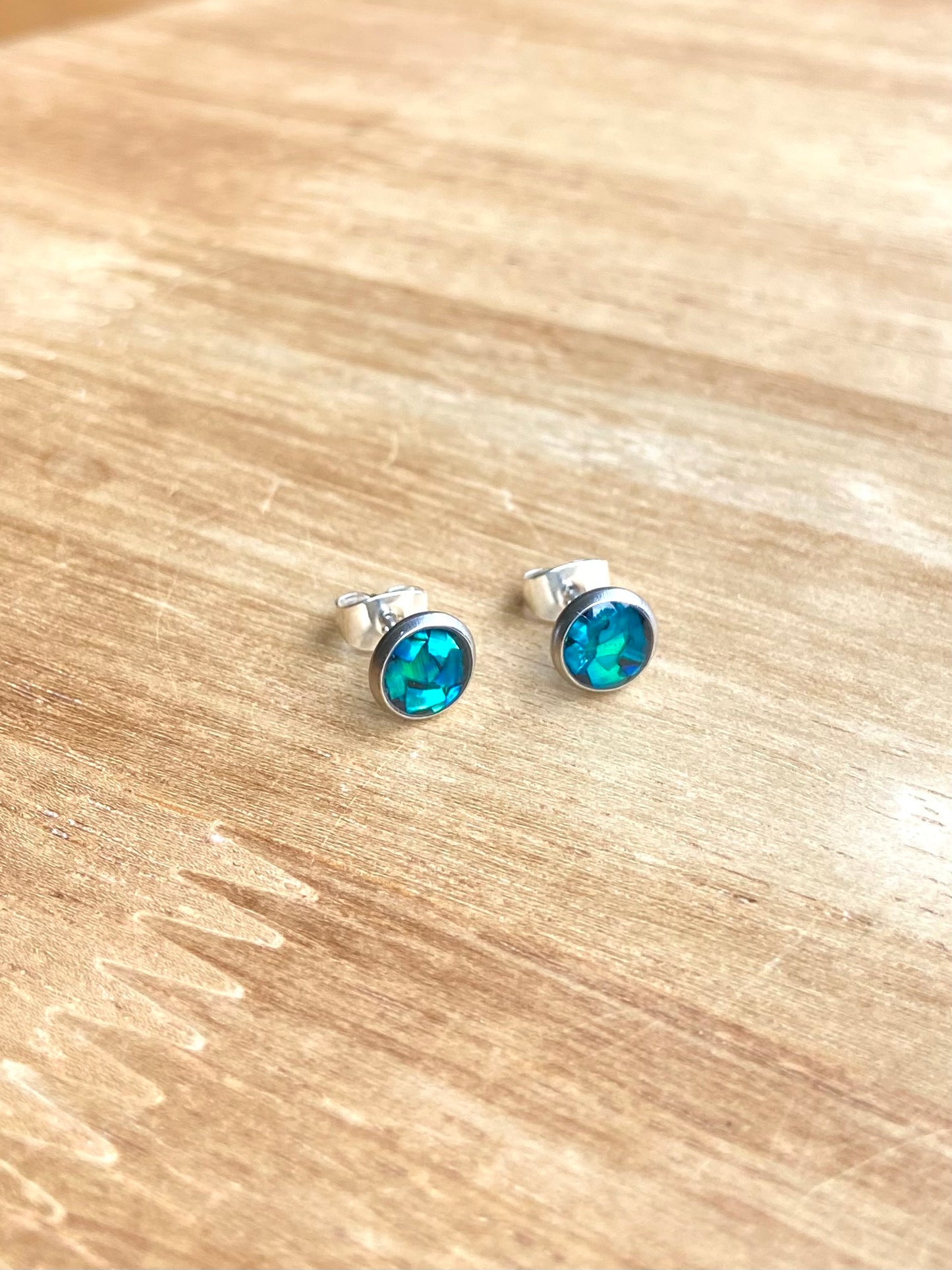 Abalone stud earrings